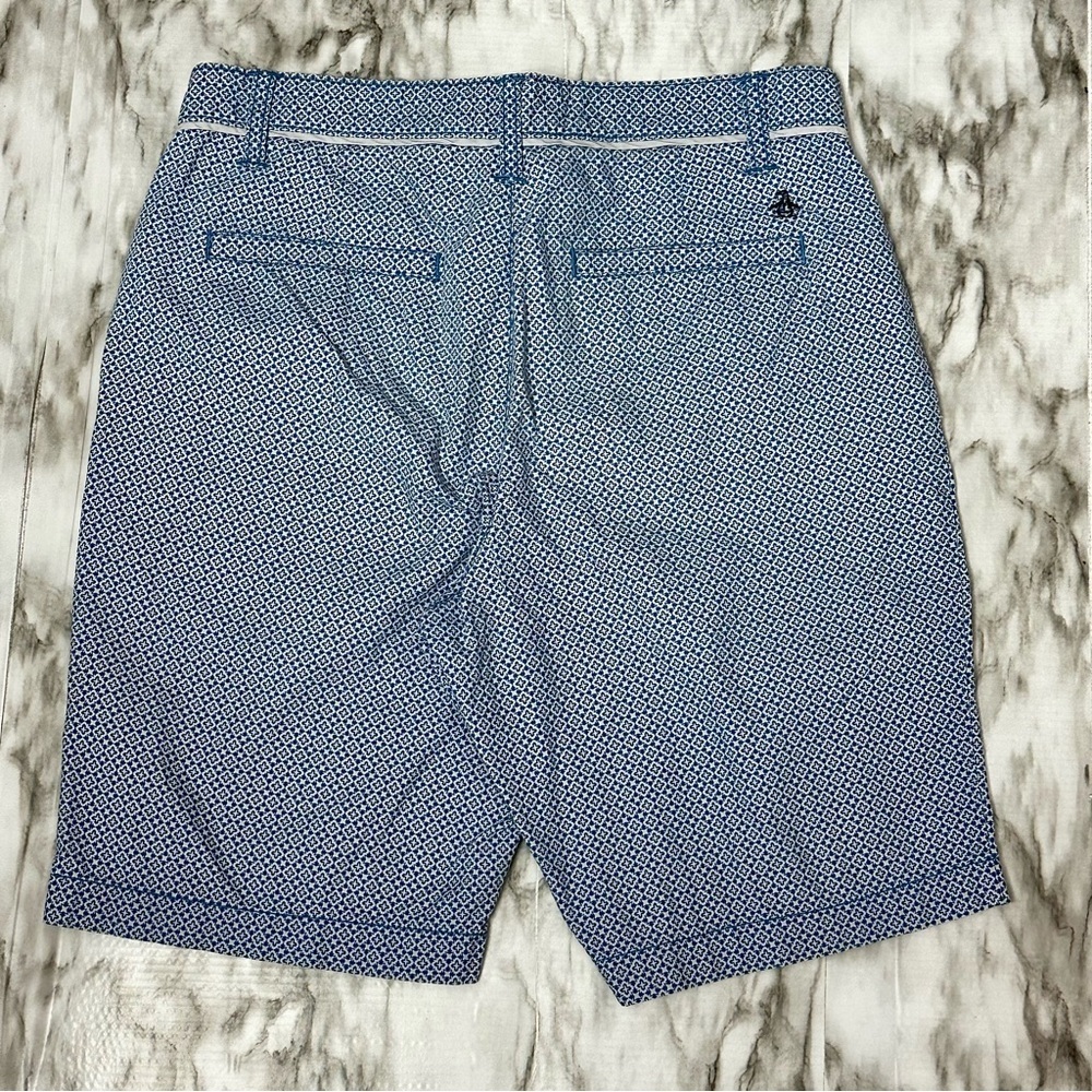 Original Penguin Blue Pattern Flat Front Shorts T… - image 3
